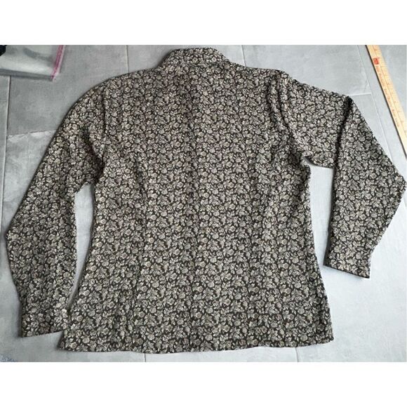 Vintage Floral Long Sleeve Button Down Shirt Medium - Picture 8 of 9